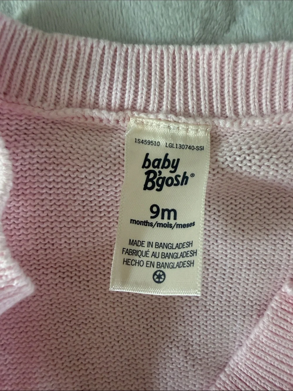 Pink Knit Cardigan Jacket baby girl 6-9 months